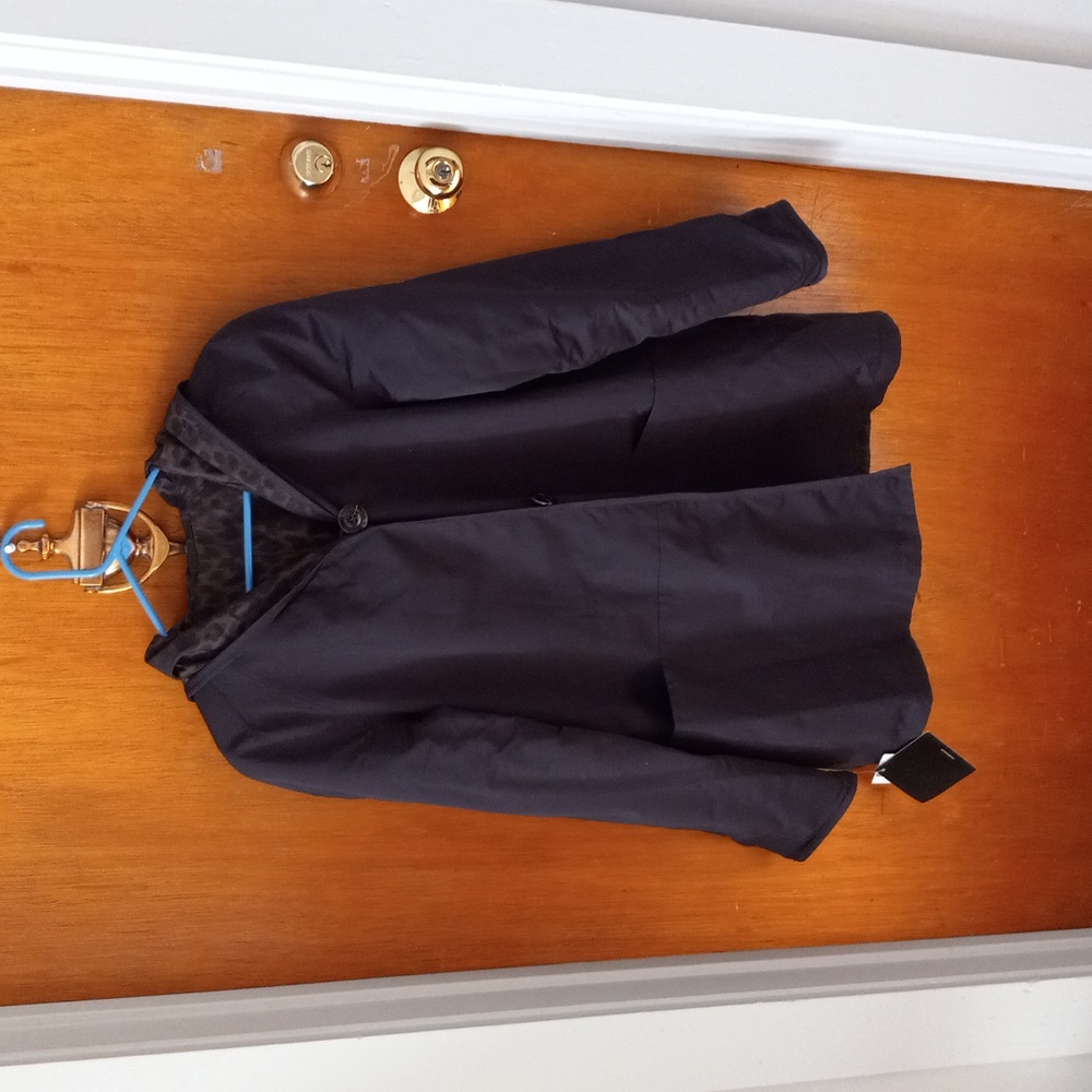 SOLD! NWT Portrait reversible water repellent leopard print coat